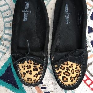 Leopard Minnetonka Moccasins